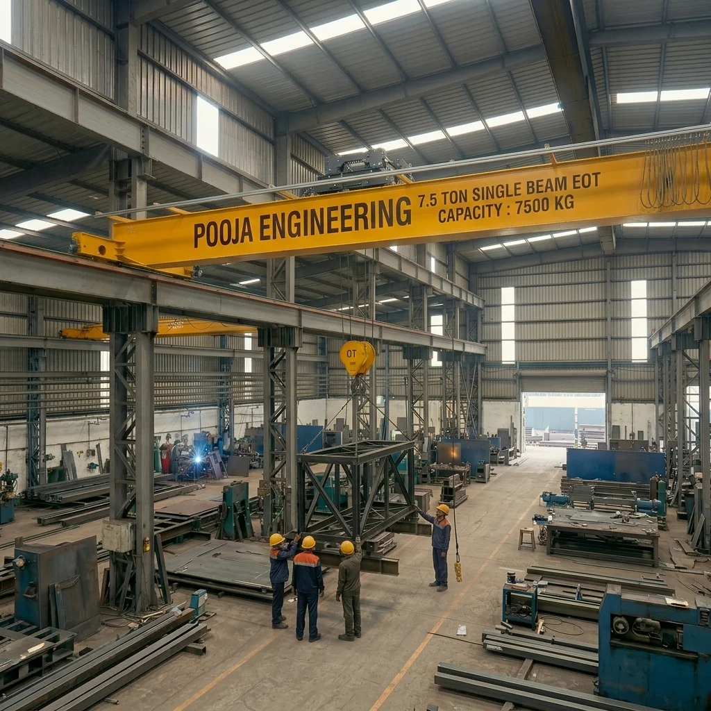 7.5 Ton Single Beam EOT Crane