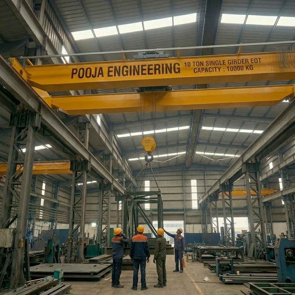 10 Ton Single Girder EOT Cranea